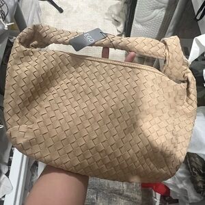 EGO Beige Woven Shoulder Bag